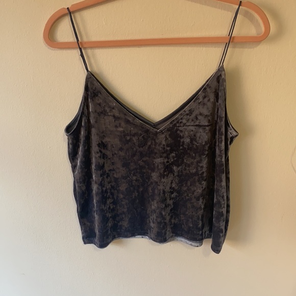 Crushed velvet tank top - Picture 2 of 2